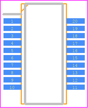 LTC4008EGNPBF - Analog Devices PCB footprint - Small Outline Packages - Small Outline Packages - GN Package 20-Lead Plastic SSOP (Narrow .150 Inch)