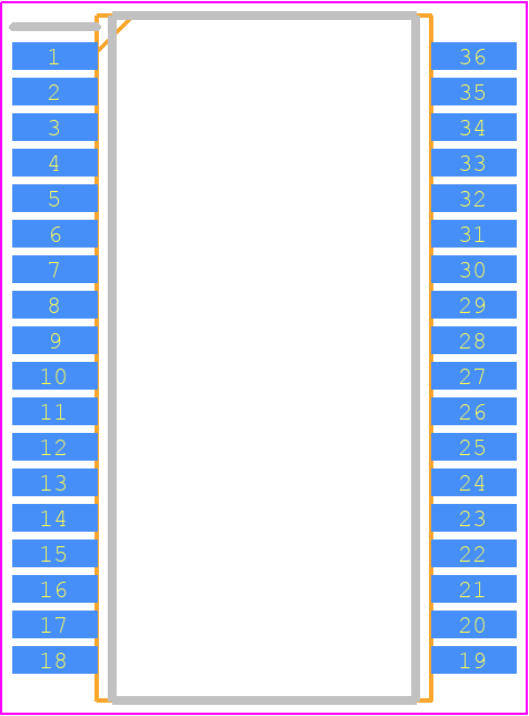LTC4266CGWPBF - Analog Devices PCB footprint - Small Outline Packages - Small Outline Packages - 36-Lead Plastic SSOP (Wide .300 Inch)