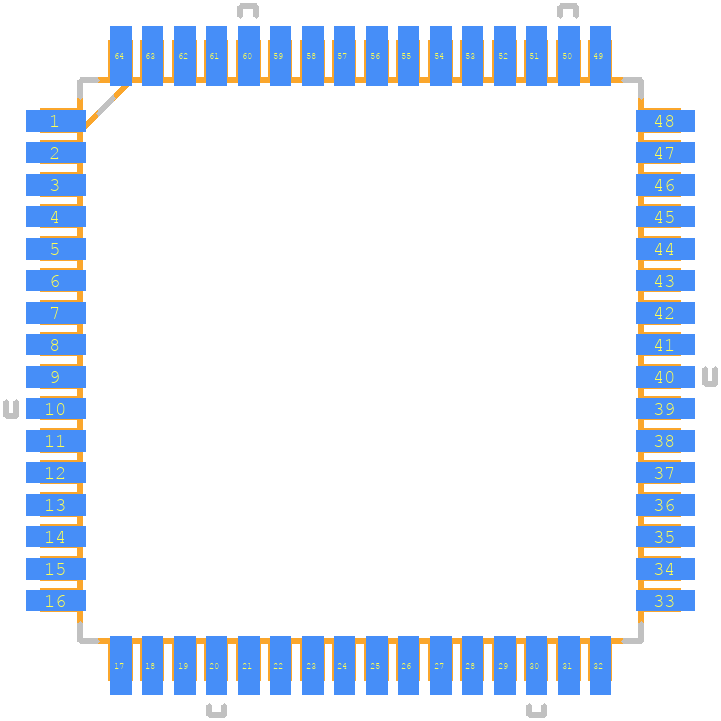 DSPIC30F6013-20I/PF - Microchip PCB footprint - Other - Other - QFP80P1600X1600X120-64N