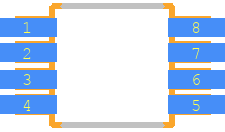 MCP1601-I/MS - Microchip PCB footprint - Small Outline Packages - Small Outline Packages - 8 Lead MSOP