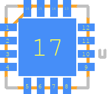 MCP73861-I/MLG - Microchip PCB footprint - Other - Other - QFN65P400X400X100-17N