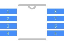 MCP9803-M/MSG - Microchip PCB footprint - Small Outline Packages - Small Outline Packages - 8-LEAD PLASTIC MICRO SMALL OUTLINE PACKAGE (MS) [MSOP]