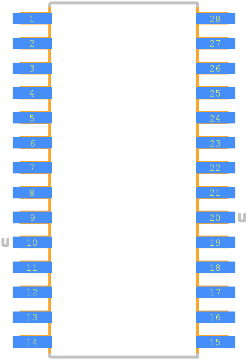PIC16C63A-20I/SO - Microchip PCB footprint - Other - Other - SOIC127P1034X264-28N