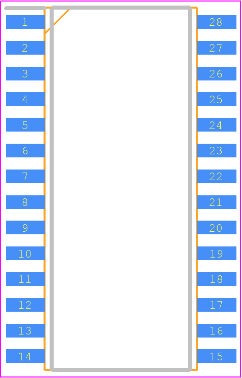 PIC16C66-20I/SO - Microchip PCB footprint - Small Outline Packages - Small Outline Packages - (SO)28-Lead(SOIC) oldest ver.
