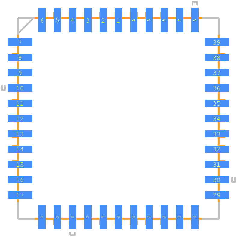PIC16F874-04I/L - Microchip PCB footprint - Other - Other - PLCC127P1752X1752X457-44N-ren1