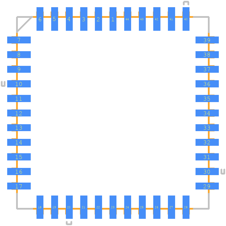 PIC16LF871-I/L - Microchip PCB footprint - Other - Other - PLCC127P1753X1753X457-44N