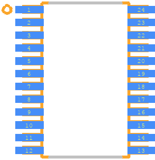 ADC08060CIMT - Texas Instruments PCB footprint - Small Outline Packages - Small Outline Packages - TSSOP -24