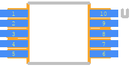 ADC084S051CIMM - Texas Instruments PCB footprint - Small Outline Packages - Small Outline Packages - DGS0010A