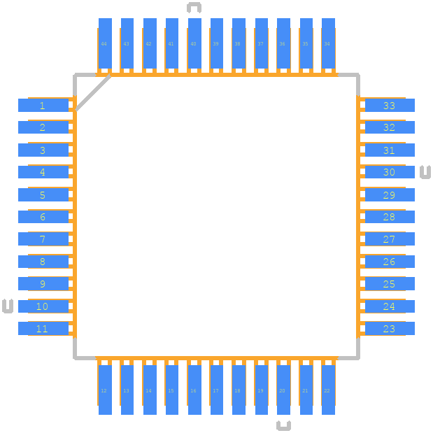 ADC12048CIVF - Texas Instruments PCB footprint - Other - Other - QFP80P1320X1320X245-44N