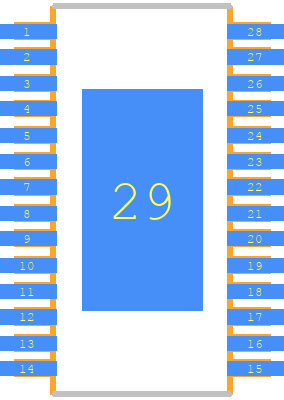 LM3432MH - Texas Instruments PCB footprint - Small Outline Packages - Small Outline Packages - PWP0028A