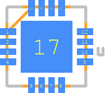 LM3502SQ-16 - Texas Instruments PCB footprint - Other - Other - QFN50P400X400X80-17N