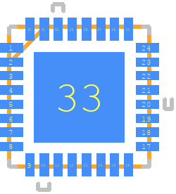 LM3754SQ - Texas Instruments PCB footprint - Other - Other - QFN50P500X500X80-33N