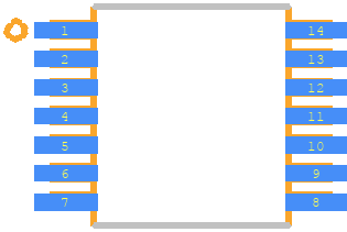 LMP2234AMT - Texas Instruments PCB footprint - Small Outline Packages - Small Outline Packages - TSSOP..