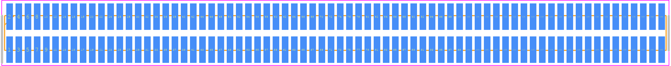 FTE-172-02-G-DV - SAMTEC PCB footprint - Header, Unshrouded - Straight SMD Pin - Header, Unshrouded - Straight SMD Pin - FTE-172-02-G-DV