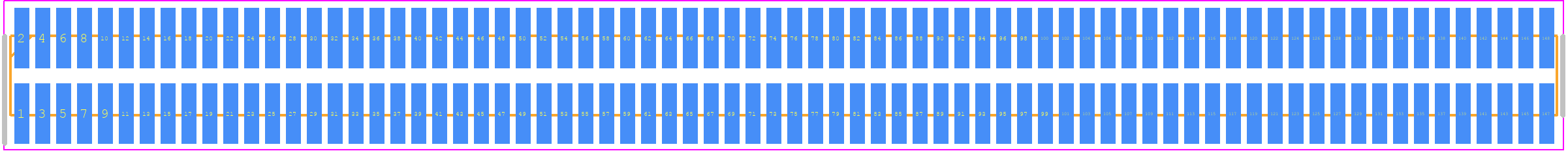 FTE-174-01-G-DV - SAMTEC PCB footprint - Header, Unshrouded - Straight SMD Pin - Header, Unshrouded - Straight SMD Pin - FTE-174-01-G-DV