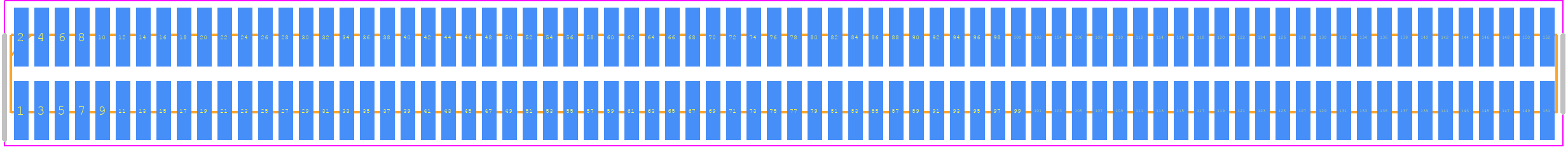 FTE-176-01-G-DV - SAMTEC PCB footprint - Header, Unshrouded - Straight SMD Pin - Header, Unshrouded - Straight SMD Pin - FTE-176-01-G-DV