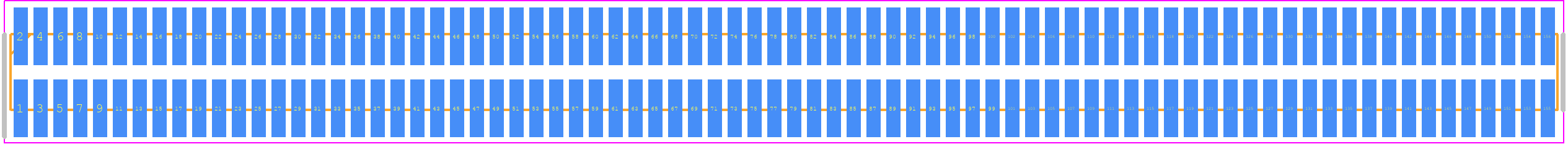 FTE-178-02-G-DV - SAMTEC PCB footprint - Header, Unshrouded - Straight SMD Pin - Header, Unshrouded - Straight SMD Pin - FTE-178-02-G-DV