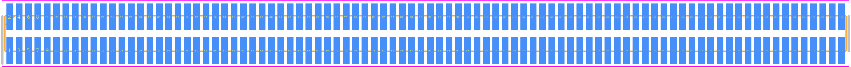 FTE-190-03-G-DV - SAMTEC PCB footprint - Header, Unshrouded - Straight SMD Pin - Header, Unshrouded - Straight SMD Pin - FTE-190-03-G-DV