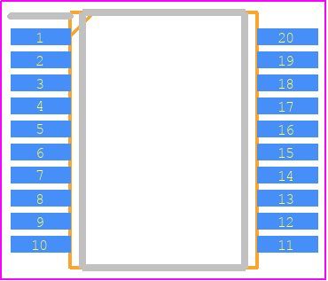 ZLF645S0H2064G - Analog Devices PCB footprint - Small Outline Packages - Small Outline Packages - 20-Pin SSOP Package