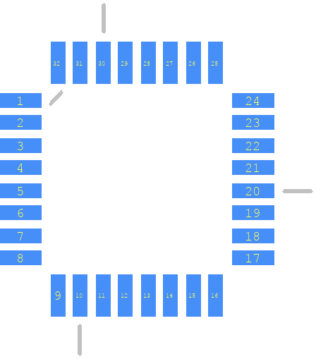MC100EP142FAG - onsemi PCB footprint - Other - Other - QFP80P900X900X160-32N