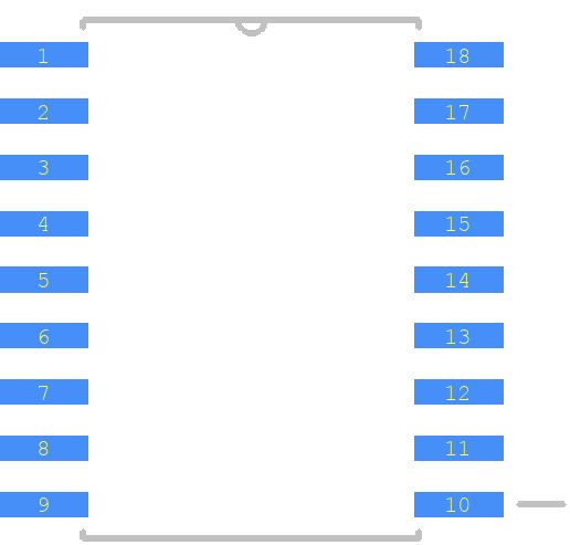 SP3222EUCT-L - EXAR PCB footprint - Other - Other - SOIC127P1032X265-18N