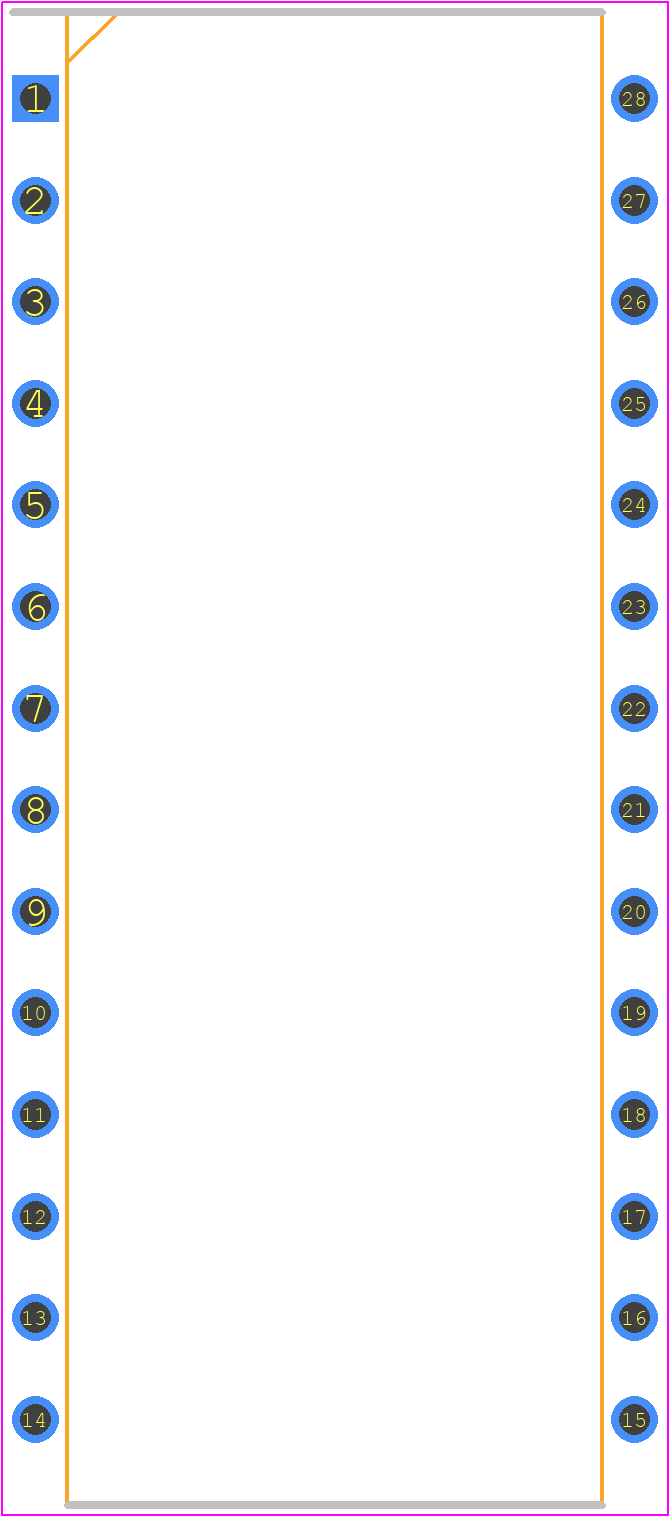 M27C512-12F1 - STMicroelectronics PCB footprint - Dual-In-Line Packages - Dual-In-Line Packages - FDIP28W - 28 pin Ceramic Frit-seal DIP, with window, Package Mechanical Data..