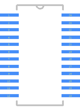 STP16CPPS05PTR - STMicroelectronics PCB footprint - Small Outline Packages - Small Outline Packages - QSOP-24