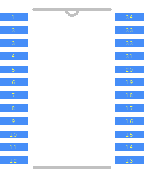 STP16DPS05XTTR - STMicroelectronics PCB footprint - Other - Other - SOP65P637X110-24N