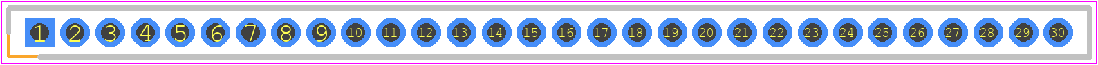 851-41-030-10-002000 - Mill-Max PCB footprint - Header, Receptacle - Straight PTH Box - Header, Receptacle - Straight PTH Box - HEADER 1X30