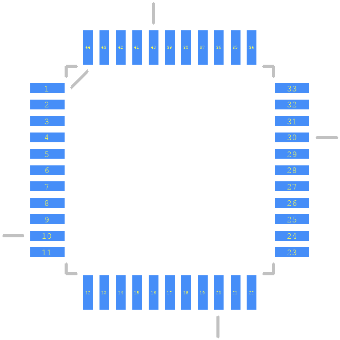 UDA1338H/N1 - Nexperia PCB footprint - Other - Other - QFP80P1260X1260X210-44N