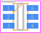 TSM3446CX6 - Taiwan Semiconductor PCB footprint - SOT23 (6-Pin) - SOT23 (6-Pin) - TSM3446CX6