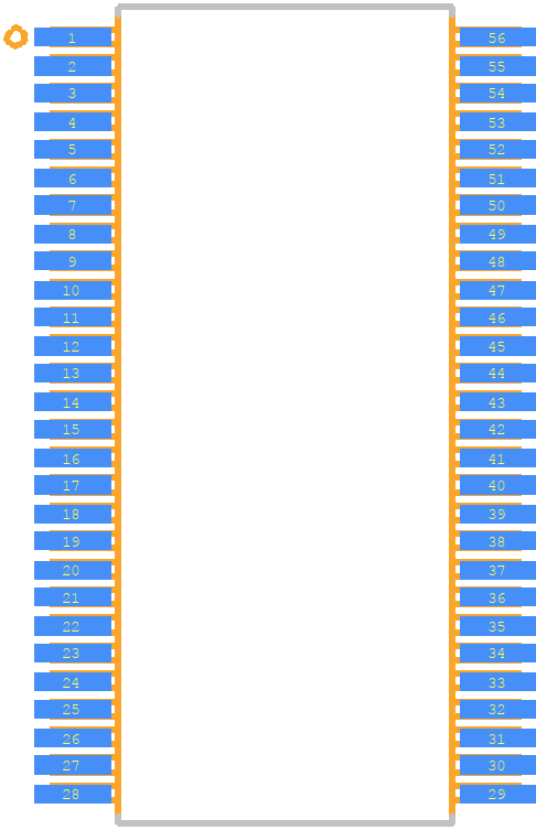 SN74ABTH162260DL - Texas Instruments PCB footprint - Other - Other - SOP63P1035X279-56N