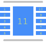 ADS8319IDRCT - Texas Instruments PCB footprint - Small Outline No-lead - Small Outline No-lead - DRC (S-PVSON-N10)