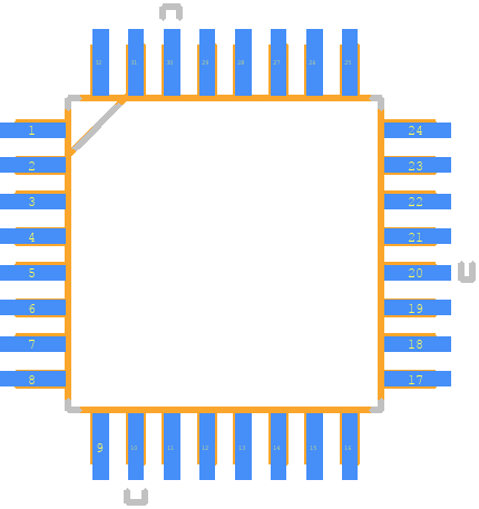 CDCLVP111VF - Texas Instruments PCB footprint - Other - Other - QFP80P900X900X145-32N