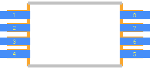 CDCS503PWR - Texas Instruments PCB footprint - Small Outline Packages - Small Outline Packages - PW0008A