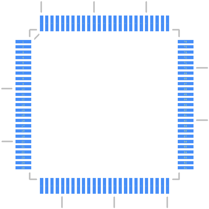 MSP430F4481IPZ - Texas Instruments PCB footprint - Other - Other - QFP65P1600X1600X160-100N