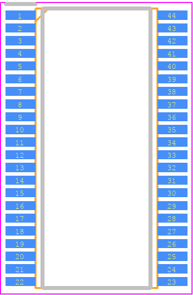 TAS5342ADDV - Texas Instruments PCB footprint - Small Outline Packages - Small Outline Packages - DDV (R-PDSO-G44)