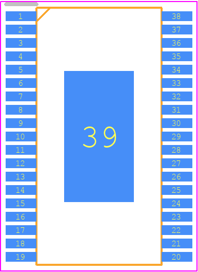 TLC5951DAPR - Texas Instruments PCB footprint - Small Outline Packages - Small Outline Packages - DAP0038E3
