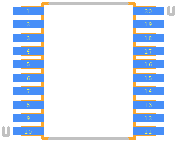 TPS2211APWR - Texas Instruments PCB footprint - Small Outline Packages - Small Outline Packages - PW0020A