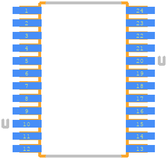 TPS53128PW - Texas Instruments PCB footprint - Small Outline Packages - Small Outline Packages - PW0024A_2025-5