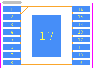 TPS54290PWPR - Texas Instruments PCB footprint - Small Outline Packages - Small Outline Packages - PWP (R-PDSO-G16)_