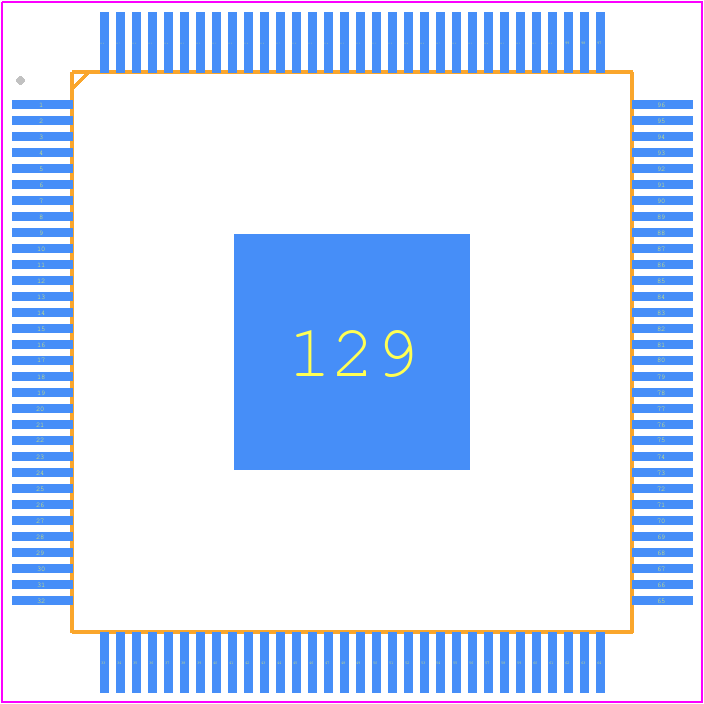 TVP5157PNP - Texas Instruments PCB footprint - Quad Flat Packages - Quad Flat Packages - PNP(S-PQFP-G128)