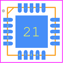 ATTINY85V-15MT - Microchip PCB footprint - Quad Flat No-Lead - Quad Flat No-Lead - PC, 20-Lds - 0.50mm Pitch, 4x4x0.8mm Body size Very very Thin Quad Flat No Lead Package (WQFN) Sawn
