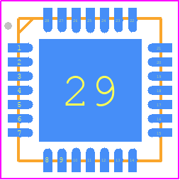 CY7C65634-28LTXCT - Cypress Semiconductor PCB footprint - Quad Flat No-Lead - Quad Flat No-Lead - 28-pin QFN (5 × 5 × 0.8 mm), LT28A (001-64621 2)-