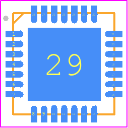 CY7C65634-28LTXCT - Infineon PCB footprint - Quad Flat No-Lead - Quad Flat No-Lead - 28-pin QFN (5 × 5 × 0.8 mm), LT28A (001-64621 2)-
