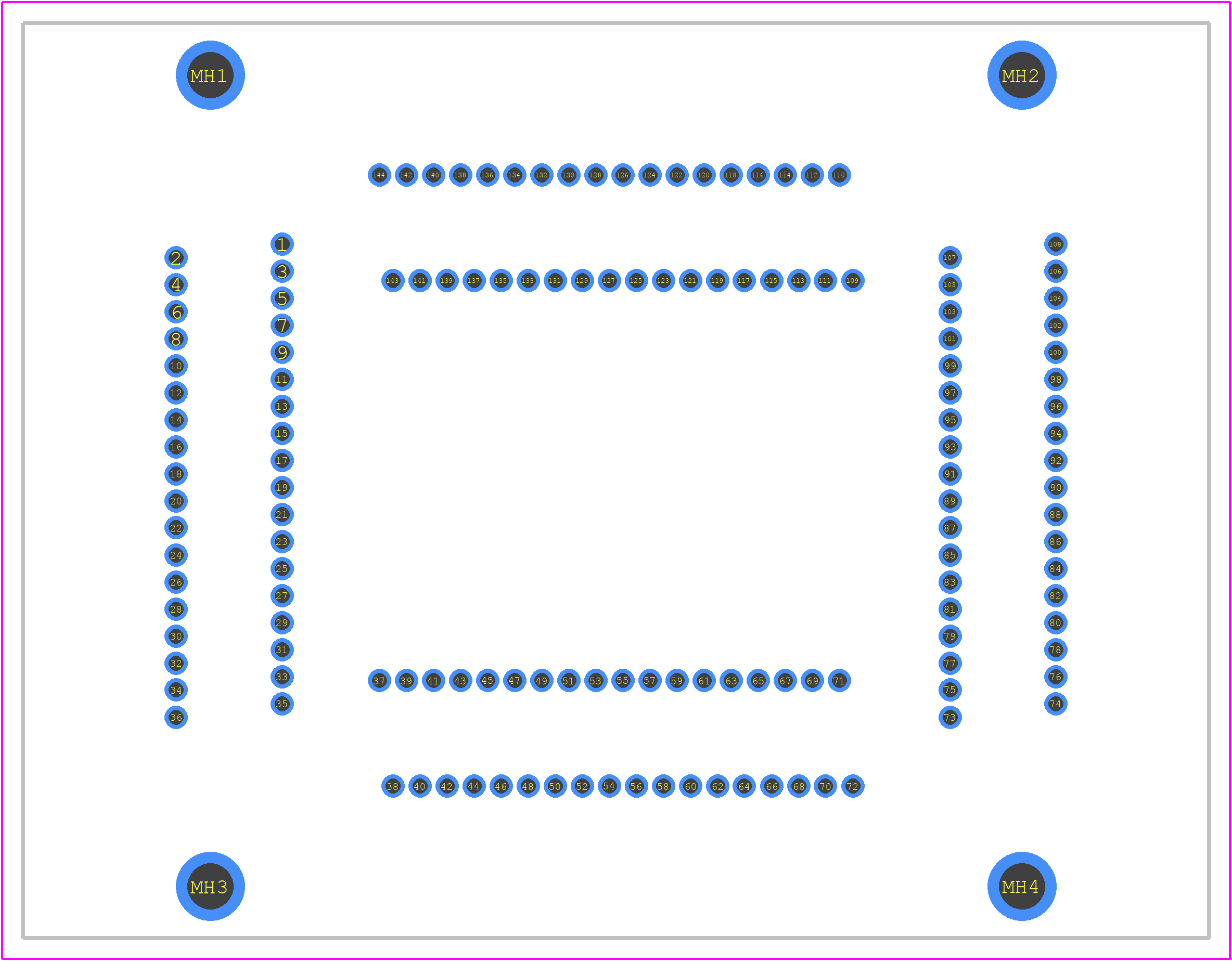 IC51-1444-1014 - Yamaichi PCB footprint - Other - Other - IC51-1444-1014-5