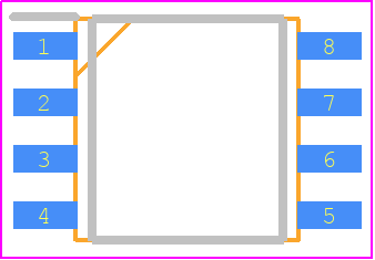 NJM4580M-TE1 - Nisshinbo PCB footprint - Small Outline Packages - Small Outline Packages - DMP8