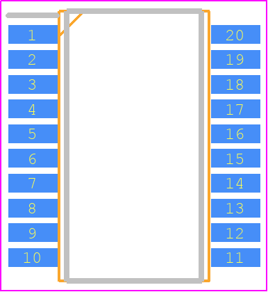 S5629 - Hamamatsu PCB footprint - Small Outline Packages - Small Outline Packages - S5629