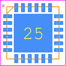 EFM32ZG110F32-QFN24T - Silicon Labs PCB footprint - Quad Flat No-Lead - Quad Flat No-Lead - EFM32ZG110F32-QFN24T