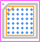 AK4331ECB - Asahi Kasei Microdevices PCB footprint - BGA - BGA - 36-PIN CSP